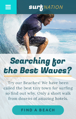 Surf Nation Theme Homepage Mobile Preview