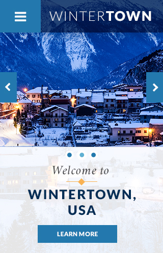 Wintertown Theme Homepage Mobile Preview
